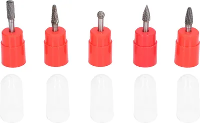 Image de 5pcs 6x8mm tungstène -acier -burr - fichiers abrasifs rotatifs f��ns pour le polissage du bois