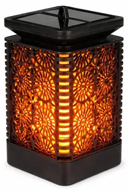 Produktbild von Verk 12388 Solarbetriebene LED-Gartenleuchte, hängend, mit Dämmerungssensor, 15 x 9 cm, schwarz
