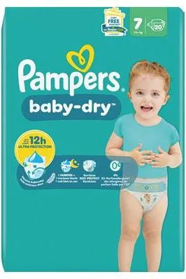 Produktbild von Pampers Baby Dry Größe 7 (15+ kg) 20 Stück Windeln