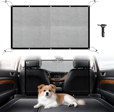 Produktbild von Hundegitter Auto Trennnetz 110 x 75 cm, verstellbar, für SUV und Pkw