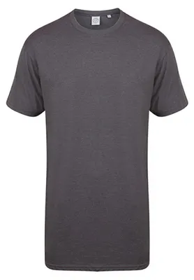 Immagine prodotto di SF Men SF258 | Herren Maglietta lunga con orlo scollato / Single-Jersey - Farbe: Grigio antracite (Heather) - Größe: M
