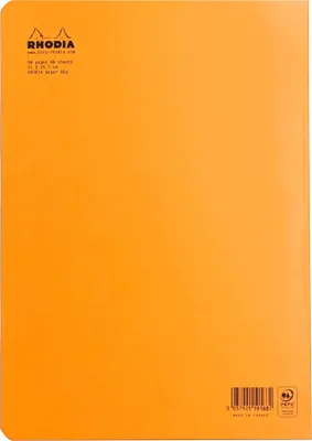 Produktbild von Rhodia 10x Notizheft Rhodia A4 48 Blatt liniert 80g - Orange 119168C