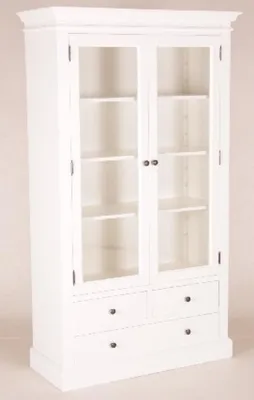 Obrázok produktu pre Casa Padrino Shabby Chic vidiecky štýl skriňa bufetová biela Š 110 x V 190 cm - skriňa jedáleň