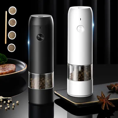 Obrázek produktu pro Mlýnek na koření Kuchyňský elektrický mlýnek na koření 6 rychlostí Nastavitelná tloušťka USB Vhodný pro mořskou sůl a sečuánský pepř