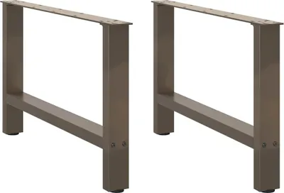Produktbild von Möbel Couchtischbeine Naturstahl 2 Stk. 70x(42-43) cm Stahl - Tischbeine &20388