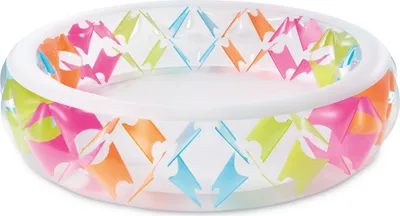 Produktbild von INTEX 56494NP Planschbecken Pinwheel Ø229cm aufblasbar bunt für Kinder & Familie