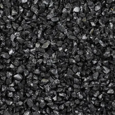 Produktbild von Kieselsteine Garten Zierkies 12-16 mm 25 kg Aquarium Kies Nero Ebano Schwarz Marmorkies Dekostein Gabion Steinteppich Zierstein Schwarz
