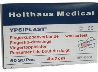 Productafbeelding van YPSIPLAST vingertipspleister, waterdicht, 4 cm x 7 cm, 50 stuks