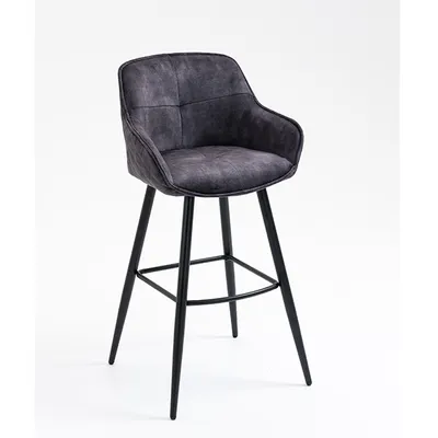 Produktbild von Barhocker SHERLOCKBAR A, 2-er set, Anthrazit, Metallgestell, pulverbeschichtet, 52,5x51x102 cm
