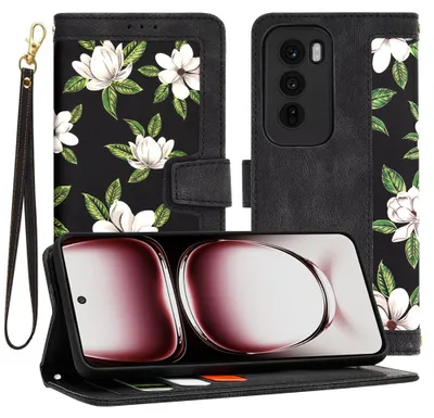 Zdjęcie produktu dla Techsuit - etui FlipCraft do Oppo Reno12 Pro - Flowers of the Dawn