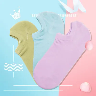 Produktbild von MEGAGROUP 9 Paar Unsichtbare Socken Bootssocken Einfarbig Damen 35-39
