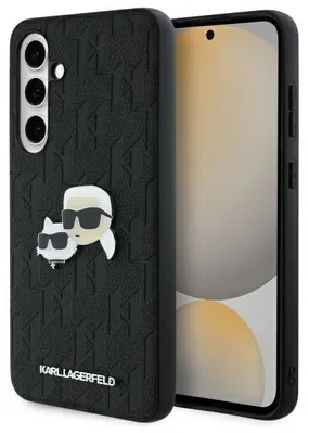 Obrázek produktu pro Karl Lagerfeld KLHCS24FEPGKLKCPK Samsung Galaxy S24 FE hardcase Monogram Karl&Chaoupette Head Pin černá