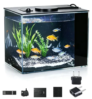 Mini-Betta-Aquarium 4,6L mit LED & Filter, Tischaquarium