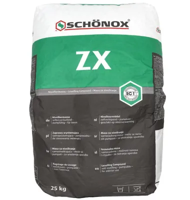 Produktbild von SCHÖNOX ZX Glätt- und Nivelliermasse 25 kg | Selbstverlaufende Ausgleichsmasse für Vinyl & Bodenbeläge