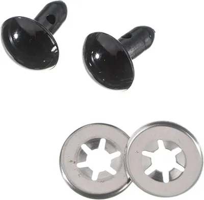 Produktbild von Sicherheitsaugen, Kunststoff, schwarz, 10 mm 50 Stk.