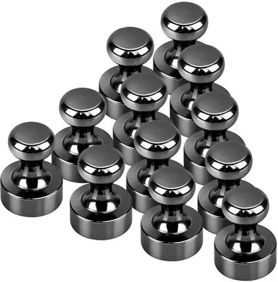Immagine prodotto di Magneti metallici, 12 pezzi, 12 x 16 mm, accessori per bacheche fai da te
