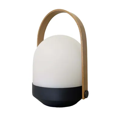 Obrázek produktu pro Teplá bílá stmívatelná bezdrátová ruční lampa AURA s přírodní bambusovou rukojetí H27cm
