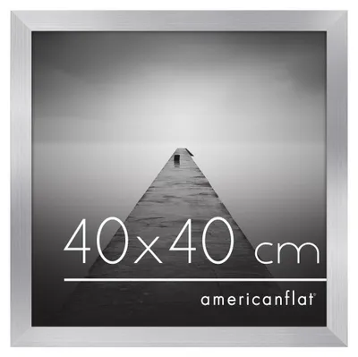 Productafbeelding van Americanflat fotolijst, 40x40 cm, gemaakt van MDF-hout met een breekvaste plexiglasplaat