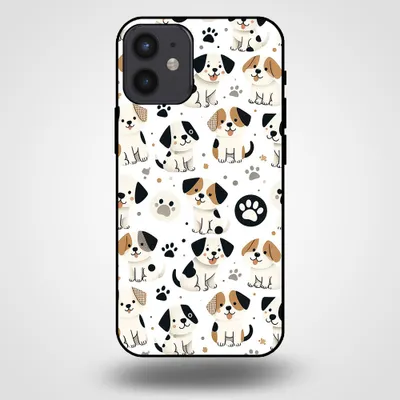 Productafbeelding van Smartphonica telefoonhoesje voor iPhone 12 Mini met hondenprint - TPU achterkant, hoesje met hondenmotief