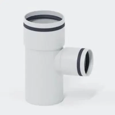 Obrázek produktu pro Koleno, přechodka, DN75/50, POLO-KAL 3S, PP-MD, průměr 75/50 mm, úhel 87,5°, bílá barva, 1 kus.
