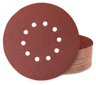 Immagine prodotto di Carta abrasiva da 225 mm con sistema di fissaggio a velcro, 10 fori, grana P40, confezione da 30 pezzi, per levigatrici con prolunga