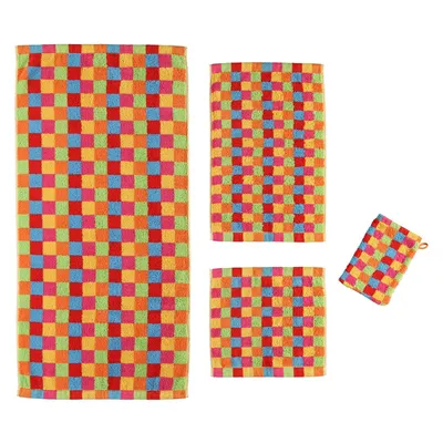 Produktbild von Cawö Home Handtuch Life Style Cube Karo 7017  Multicolor Frotte bunt modern, Größe:Waschhandschuh 16 x 22 cm