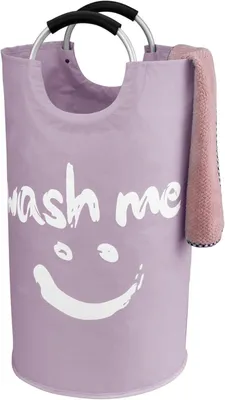 Imagen del producto de Cesta de ropa plegable de 95 litros, con asas, de 39x39x79 cm, para baño