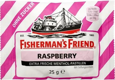Produktbild von Fishermans Friend Rasberry frische Menthol Pastillen ohne Zucker 25g