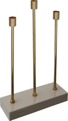 Produktbild von Kerzenhalter Art Deco 300 Taupe / Gold