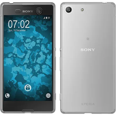 Produktbild von PhoneNatic Case kompatibel mit Sony Xperia M5 - grau Silikon Hülle 360° Fullbody Cover