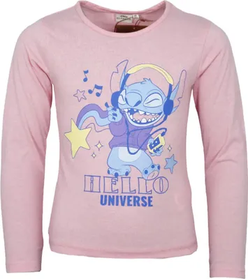 Produktbild von Disney Stitch Kinder Mädchen Langarmshirt Shirt – Rosa / 116