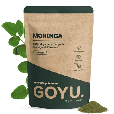 Produktbild von Moringa Oleifera Pulver als Nahrungsergänzungsmittel, 100 % rein und ohne Zusatzstoffe