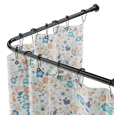 Immagine prodotto di Tenda da doccia angolare, regolabile da 68 a 96 cm × 68 a 96 cm, in acciaio inossidabile, per la doccia
