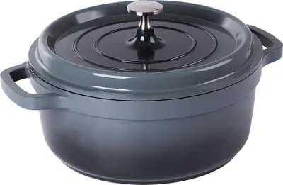 A studio shot of a Dutch oven.
