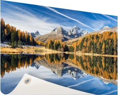Produktbild von Gartenposter - 120x80 cm - Reflexion im Wasser der Alpen  - Modernes Wandbilder