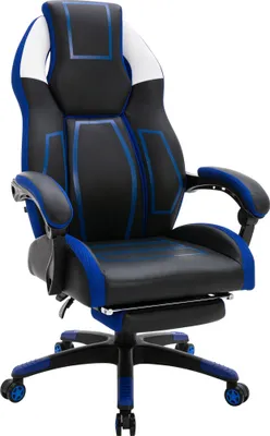 Produktbild von Bürostuhl HLO-CP154 Kunstleder schwarz/blau