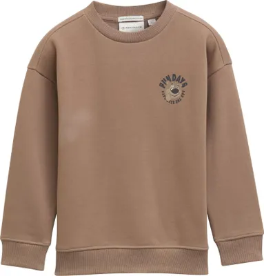 Produktbild von Tom Tailor Oversize Sweatshirt mit Print und aufgerautem Innenfutter