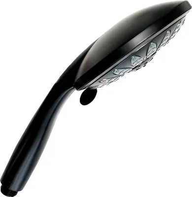 Produktbild von Set Duschkopf Ø15cm  mit flexiblen Duschschlauch 1,5m Schwarz | Duschset Handbrause Brauseschlauch | Schlauch Brausekopf mit 5 einstellbaren Strahlarten