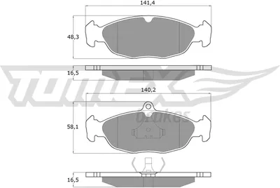 Produktbild von TOMEX brakes Bremsbeläge Satz Bremsklötze für OPEL Corsa B Schrägheck (S93) TX 10-49