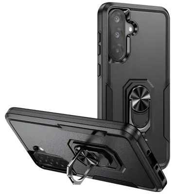 Produktbild von Avizar, Hybrid Hülle Galaxy A37 mit 360° Magnetring stoßfest Schutz, Schwarz