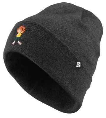 Bavarian Caps Strickmütze mit Stickerei in blau