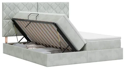 Immagine prodotto di vidaXL Letto contenitore con testiera Grigio chiaro 180 x 200 cm Velluto