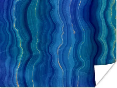 Produktbild von MuchoWow® Poster Achat-Geode - Edelsteine - Blau 120x90 cm - Wandbild