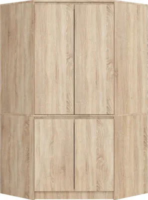 Produktbild von Kleiderschrank Sonoma Eiche 100 cm 4 Türen 6 Regalböden B100xH180xT50 cm