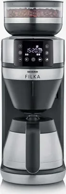 Produktbild von SEVERIN FILKA Vollautomat für Filterkaffee mit Thermokanne KA 4851 ca. 1.520 W KA 4851 aus Edelstahl, gebürstetmattschwarzsilber