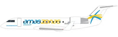 Produktbild von Herpa Snap Wings 1:100 Bombardier CRJ-200 Amaszonas Uruguay 611541