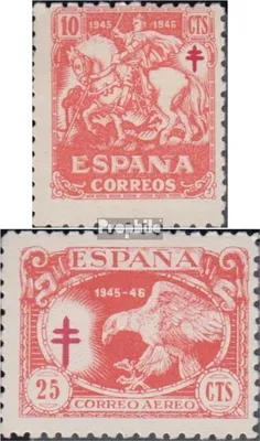 Produktbild von Briefmarken Spanien 1945 Mi ZC37-ZC38 (kompl.Ausg.) postfrisch Zwangszuschlag