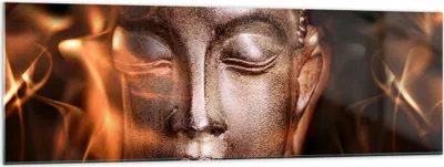 Produktbild von Bilder auf glas - Buddha Statue Geheimnis - 160x50cm - Glasbilder - Wandbilder - Kunstdruck - zum Aufhängen bereit - Wanddekoration aus Glas - Glas Bilder - Wandbild auf Glas - GAB160x50-2620