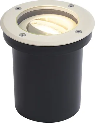 Produktbild von Moderner Bodeneinbaustrahler Beige GU10 50mm Verstellbar IP65 Delux