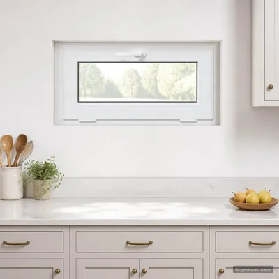 Produktbild von Kellerfenster Innenseite Farbe Weiß RISOR 85 x 40 cm